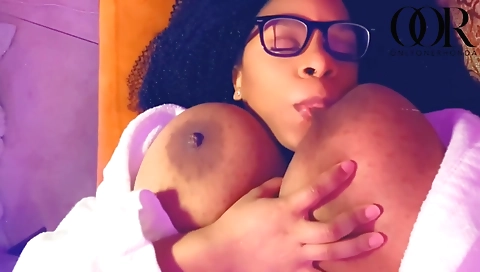 Make and her step brother on the bed