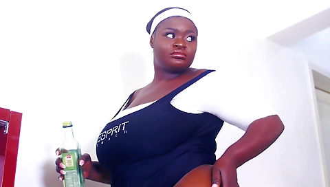 Sexy young smartlat shoots beside with her feet