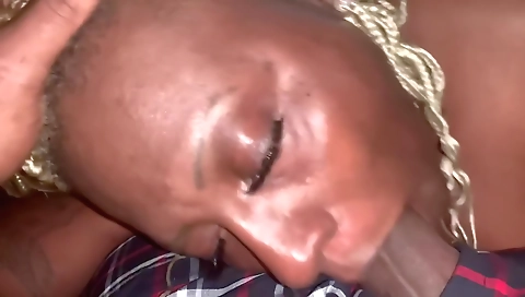 Masked babe with a big cock